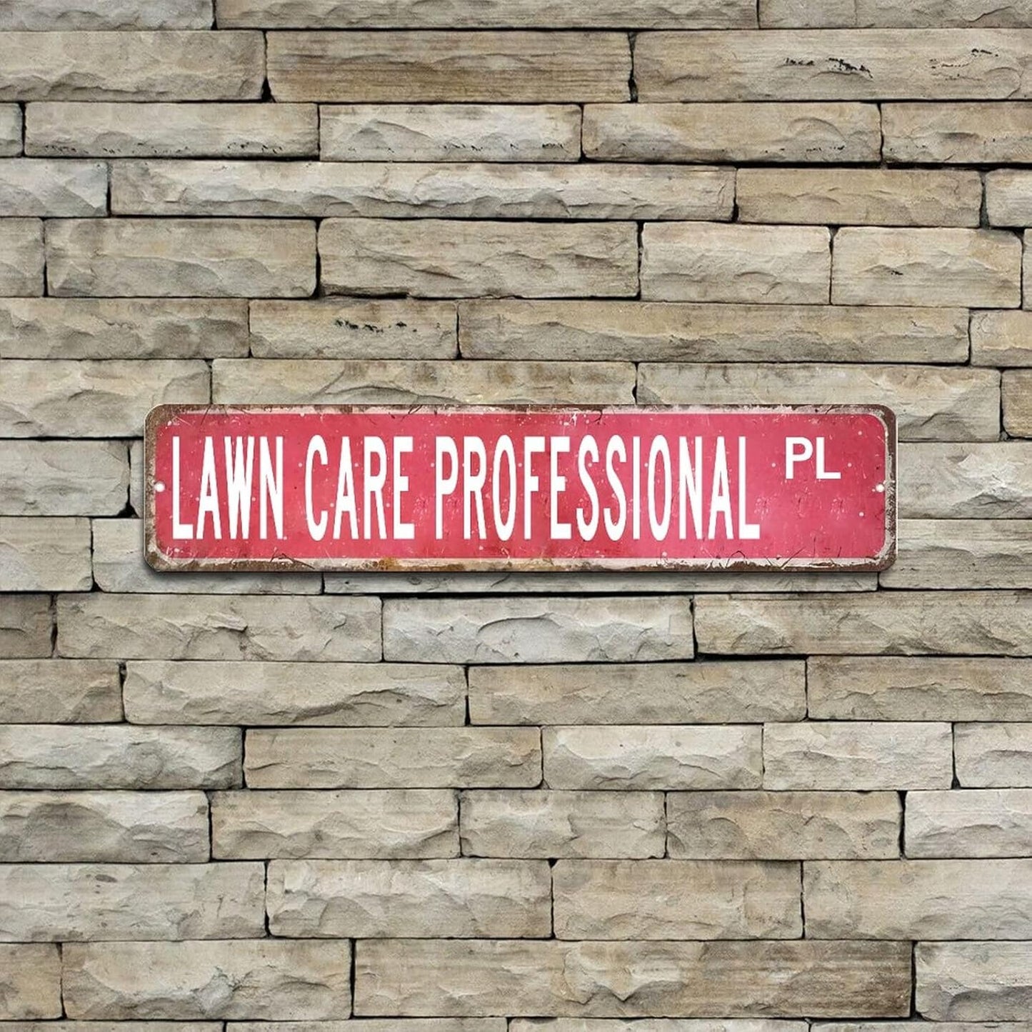 Lawn Care Professional Metal Tin Sign Vintage Street Sign Lawn Care Professional Gift Sign for Lawn Care Professional Wall Hanging Plaque Sign 4x18 Inch