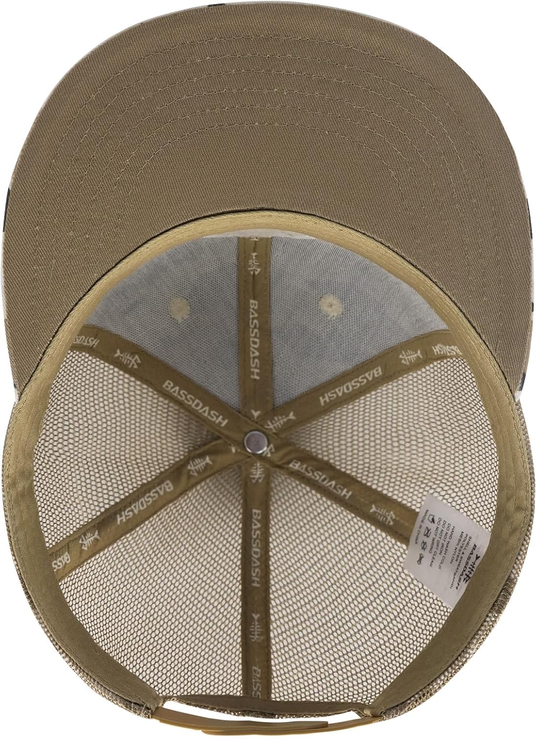 BASSDASH Flat Brim Trucker Cap Adjustable Snapback Hat Mesh Back for M