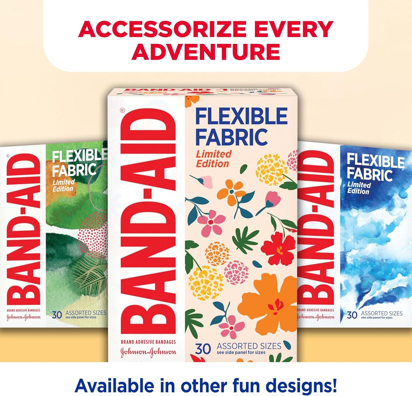 Band-Aid Brand Flexible Fabric Adhesive Bandages, Comfortable Flexible