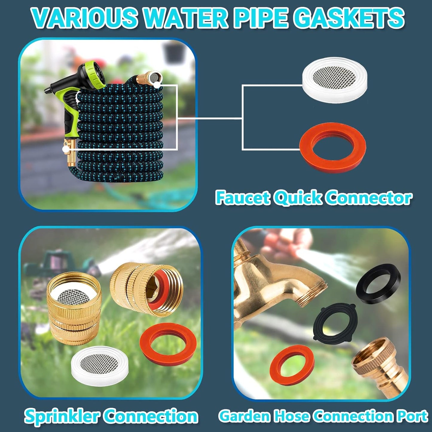 KEZE 233 Pcs Plumbing and Faucet Washers Assortment Kit for Assorted S