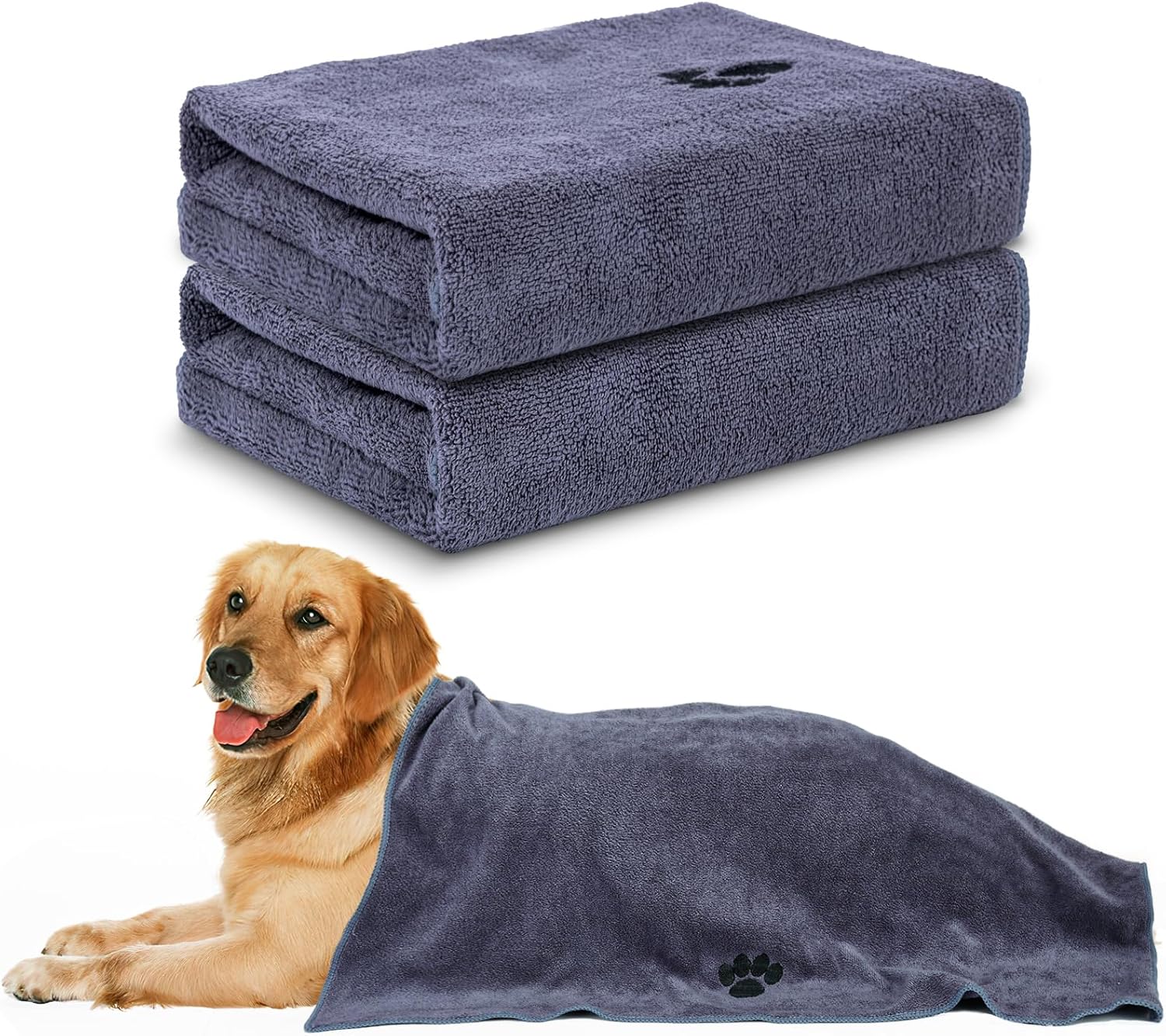 Microfiber Dog Towels for Drying Dogs,40'' X 23.6'', Super Absorbent a