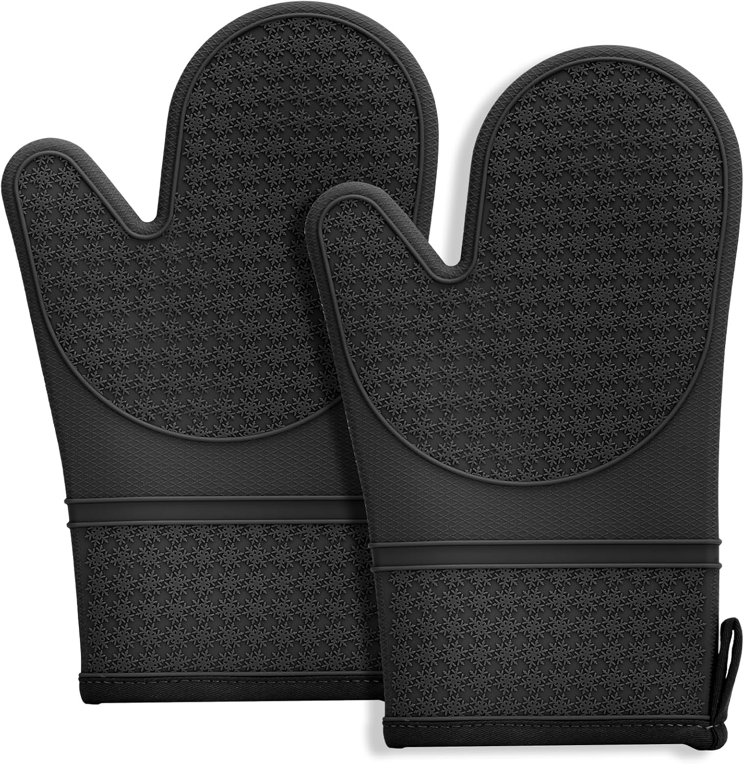Hovico Silicone Oven Mitts, Heat Resistant 500F Kitchen Mitts 2PCS, 11