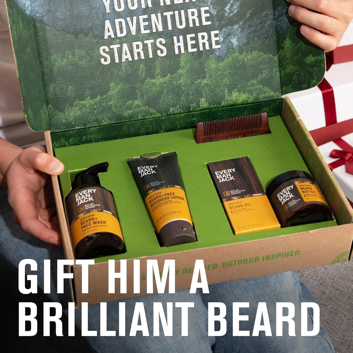Every Man Jack Beard Essentials Gift Set for Men – Complete Routine wi
