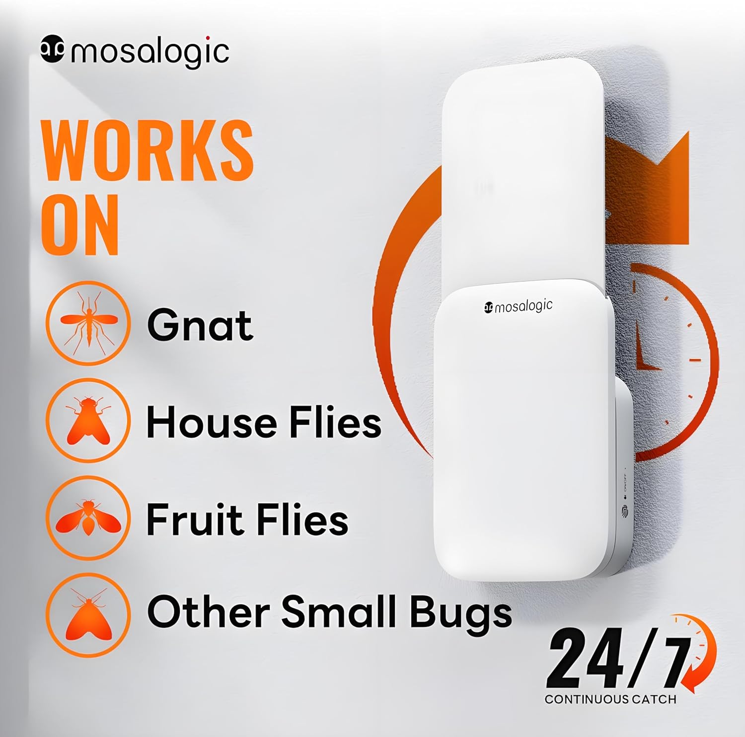 Mosalogic Fruit Fly Traps for Indoors Gnat Trap for House Indoor-600 S