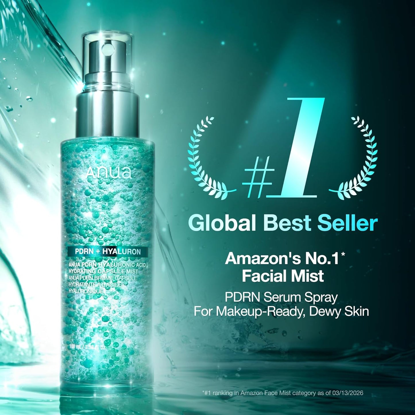 ANUA PDRN Collagen Glow Facial Serum Spray, Hydrating Face Mist, Hyalu