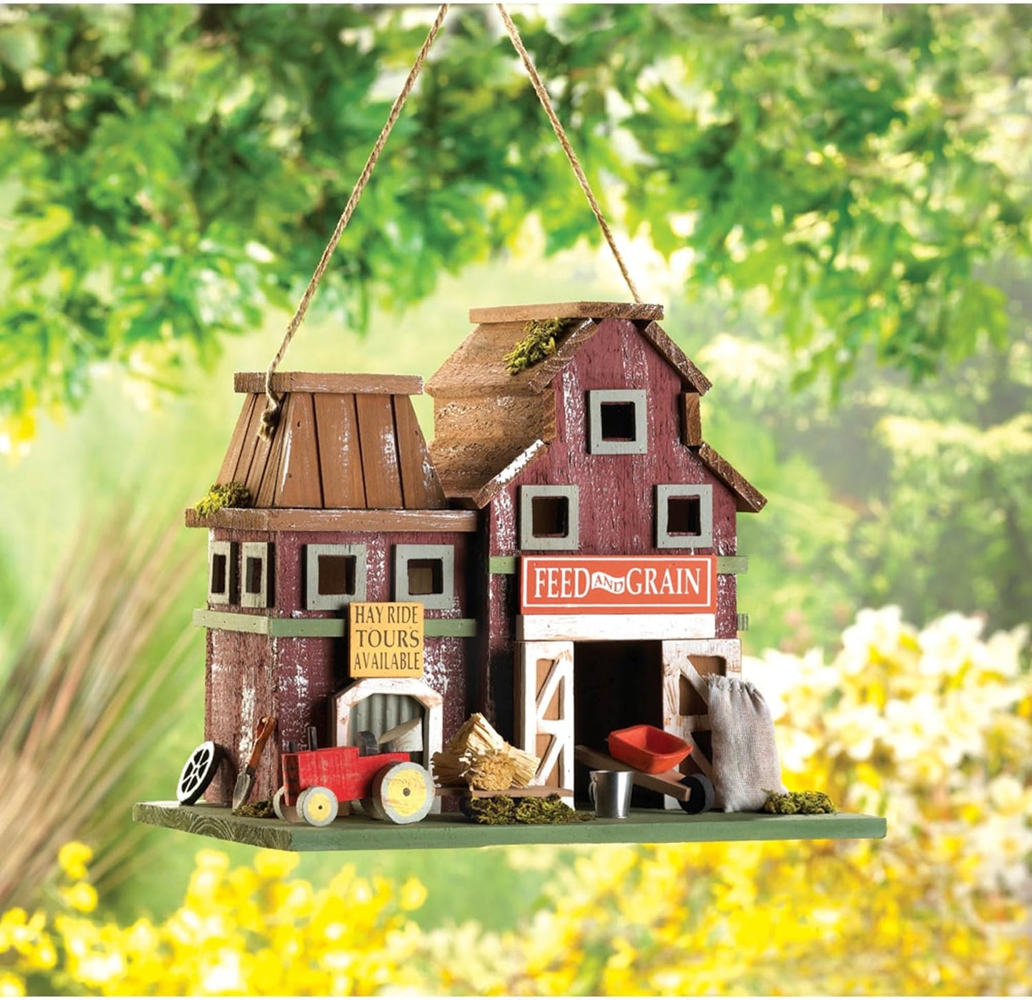 Gifts & Decor Country Farmstead Rustic Barnyard Wooden Bird House