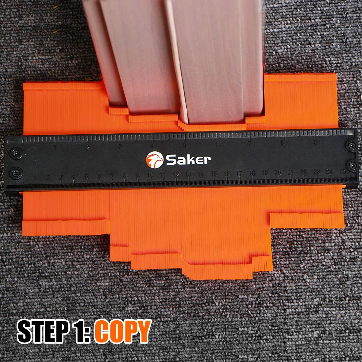 Saker Contour Gauge Tool for Woodworking & DIY, Profile Gauge with Lock,Gift for Him Men, Accurate Shape Duplicator for Flooring, Tile, Trim & Home Improvement Projects