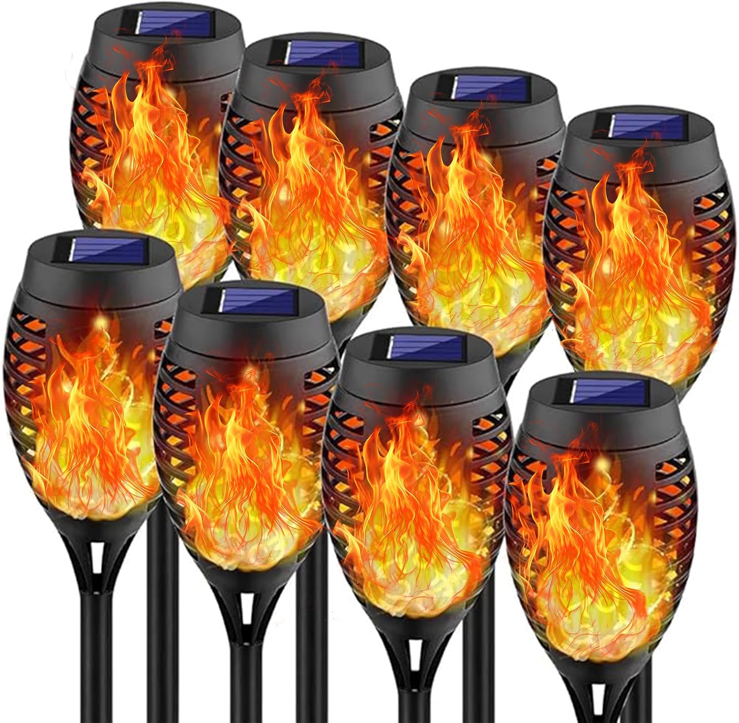 Swingers Solar Lights Outdoor,Solar Torch Lights with Flickering Flame
