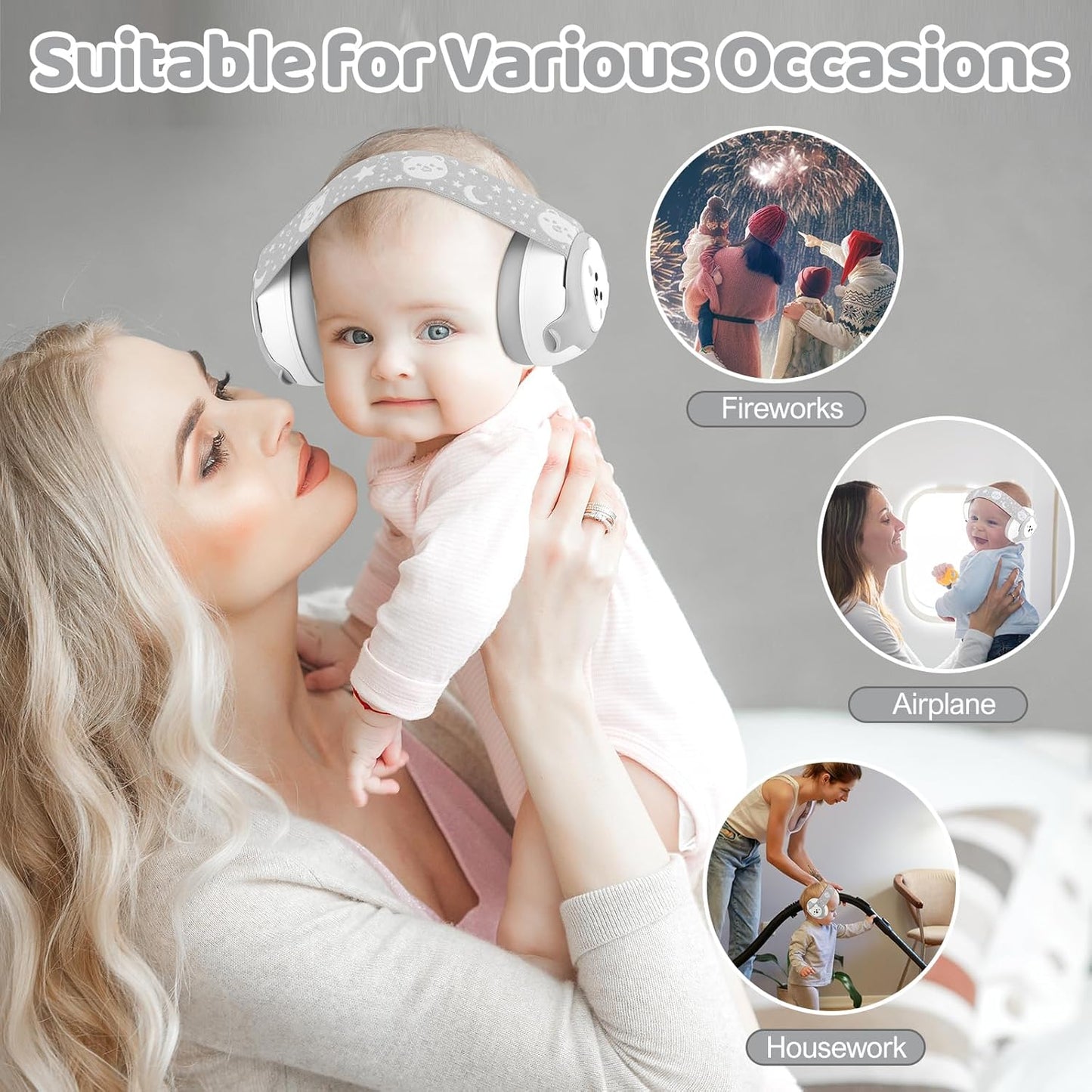 Baby Noise Cancelling Earmuffs,Infant Headphones for Babies 0-36 Month
