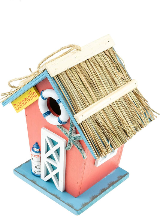 CLEVER GARDEN Hanging Birdhouse, Decorative Outdoor Bird Feeder for Hu