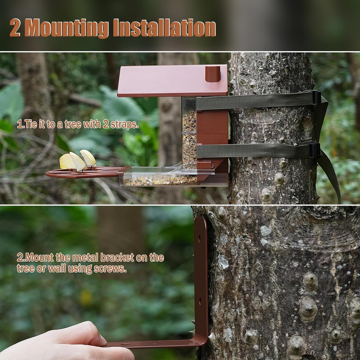 Zivif Smart Bird Feeders for Outdoors, Bird Feeder with Camera Case Co