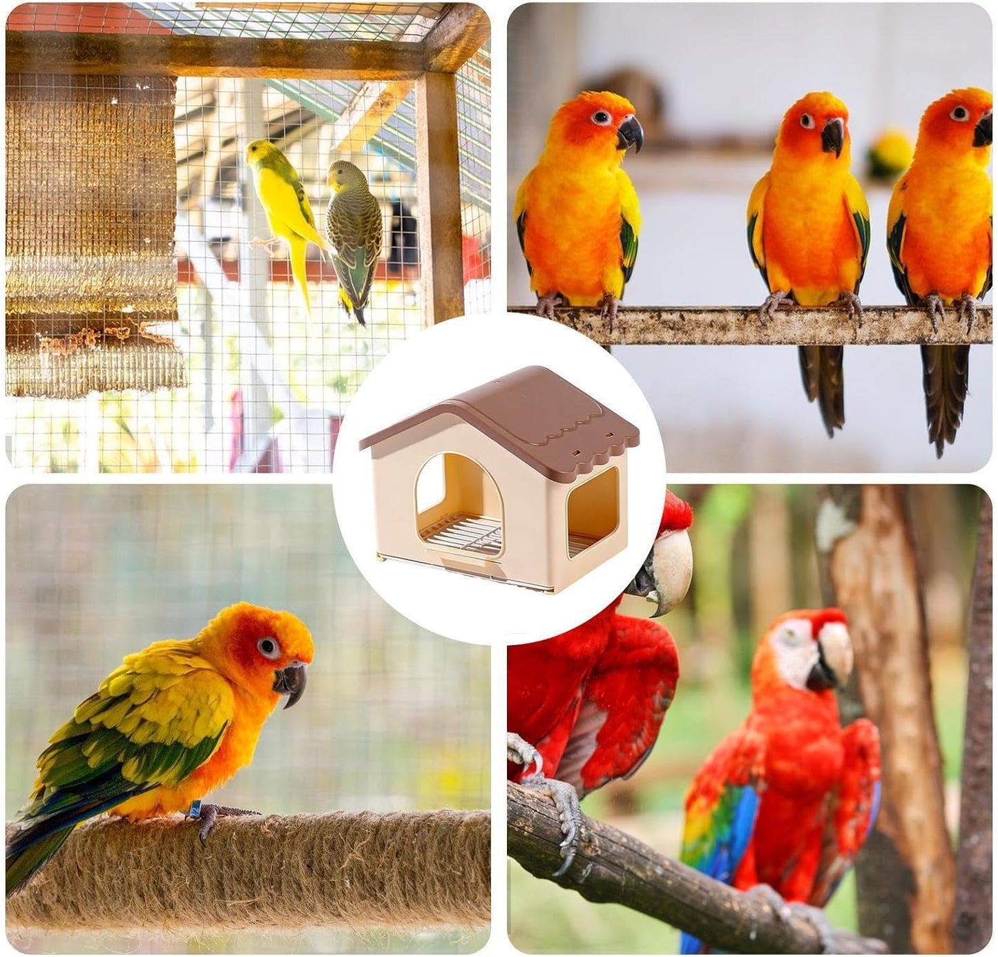 Small Bird Nest, Retractable Pet House, Compact Indoor Aviary Design, Wood Material Detail with Soft Interior, Bird Supplies with Ease, Winter Sleeping Resting Hiding Feeding Decoration