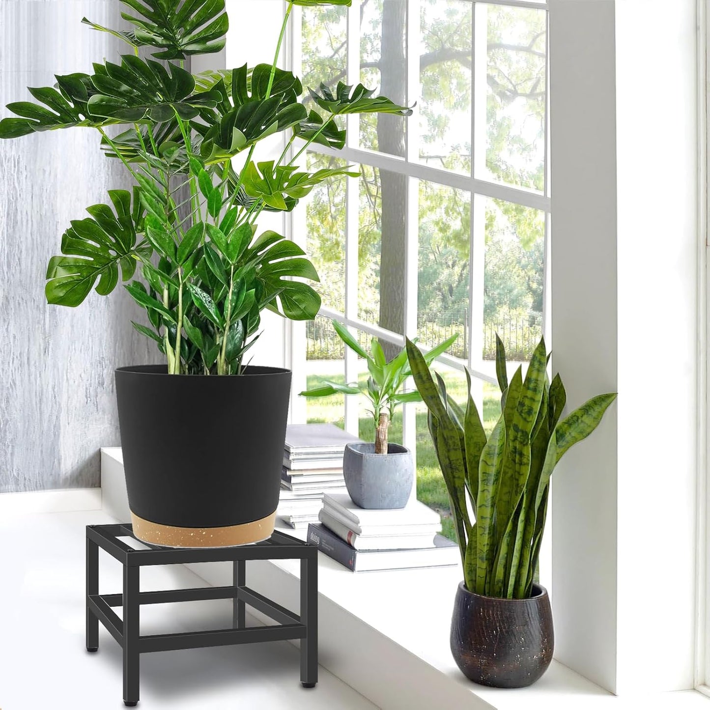Plant Stand Indoor Outdoor, 2 Pcs Heavy Duty Plant Stands Metal Pedest