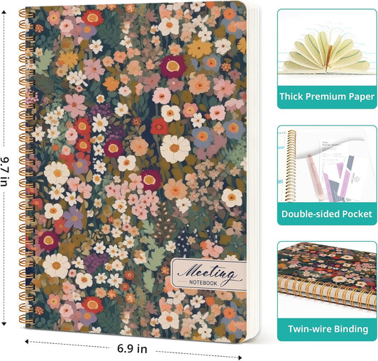 Meeting Notebook for Work Organization - Work notebook with action ite