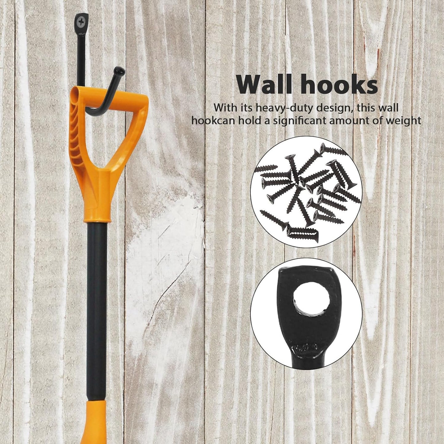 20pcs Heavy Duty Iron Hooks for Garage Tools Hanging, Wall Storage Org