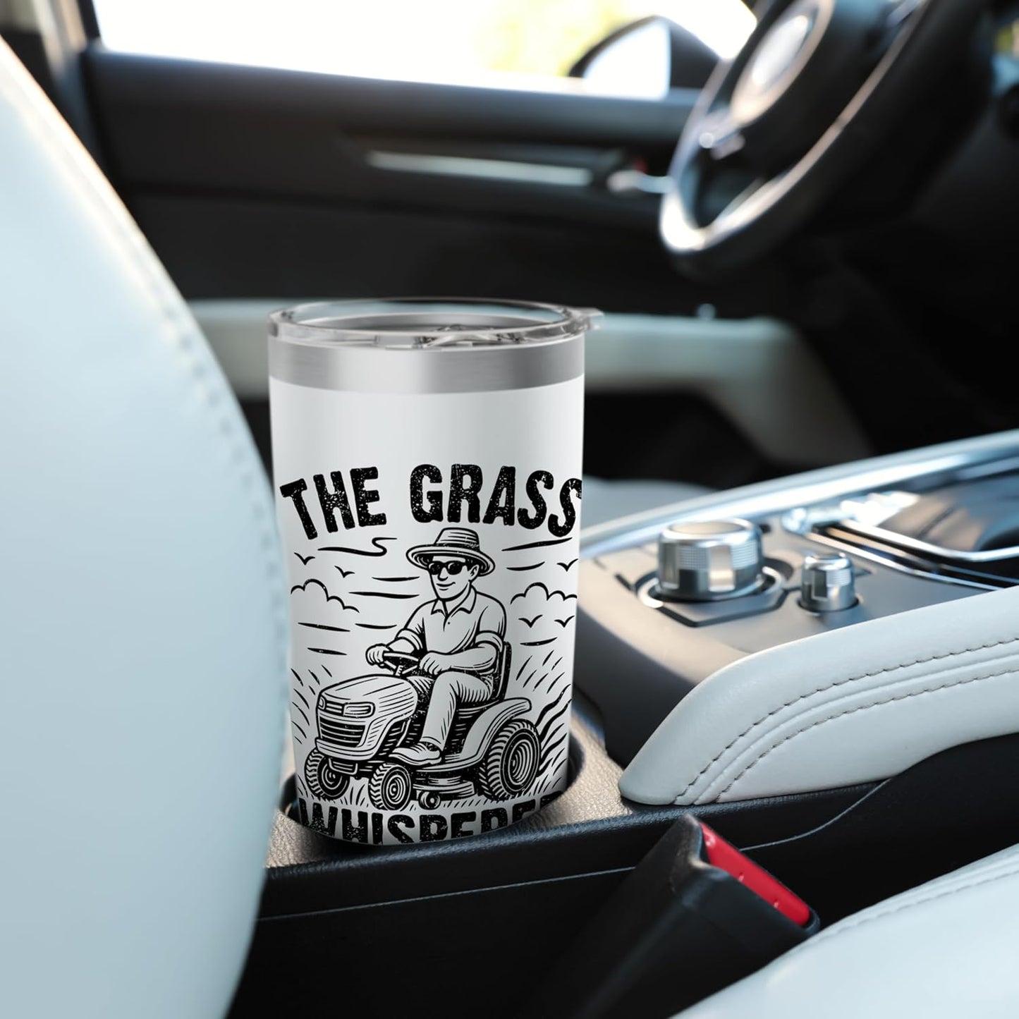 The Grass Whisperer Landscaping Gardener Lawn Mowing Stainless Steel Insulated Tumbler