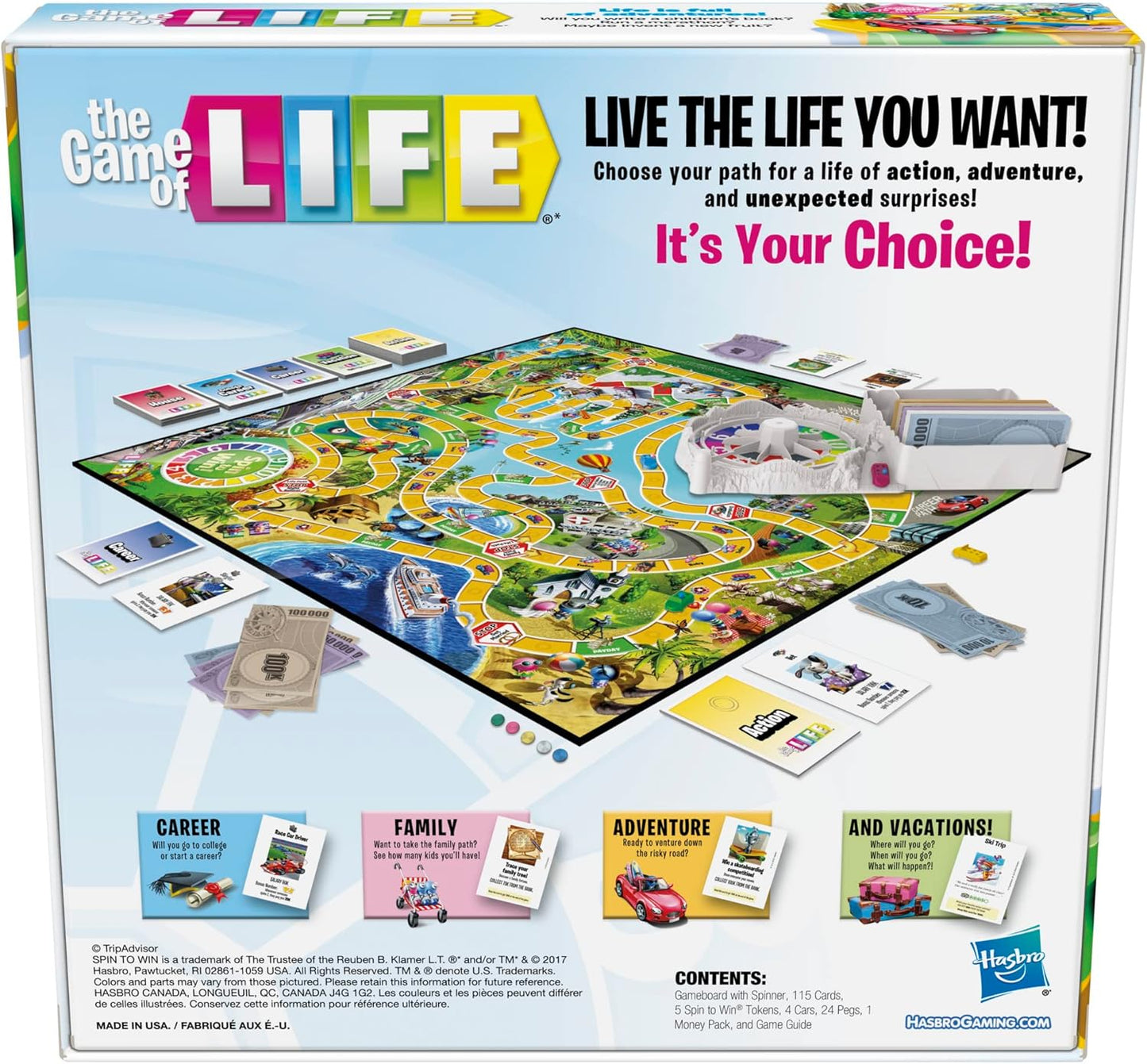 Hasbro Gaming The Game of Life Board Game, Family Games for Kids Ages 