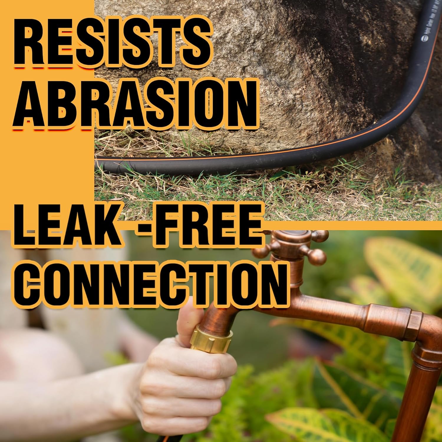 5/8 in. × 75 ft. High Flow Heavy Duty Garden Hose Flexible Hybrid Rubb