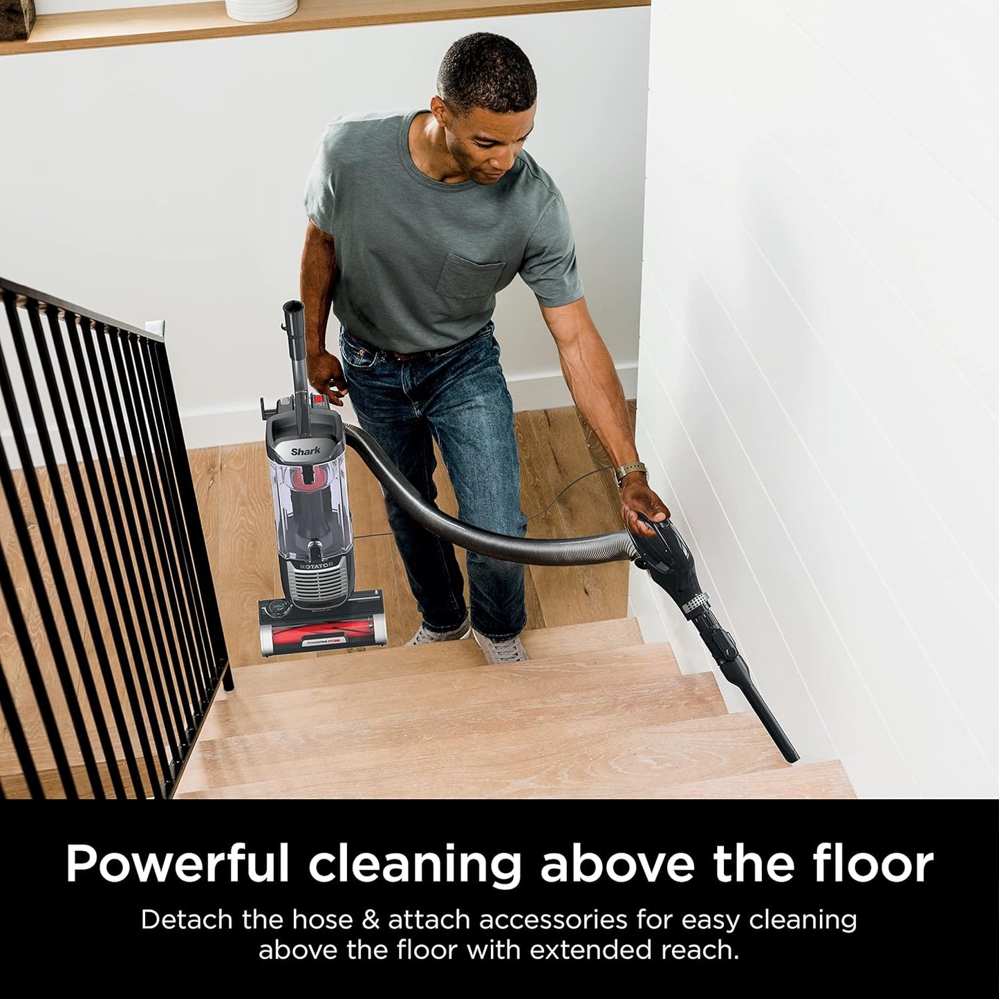 Shark ZU102 Rotator Pet Upright Vacuum with PowerFins HairPro & Odor Neutralizer Technology, Charcoal, 2.9 L Dust Cup