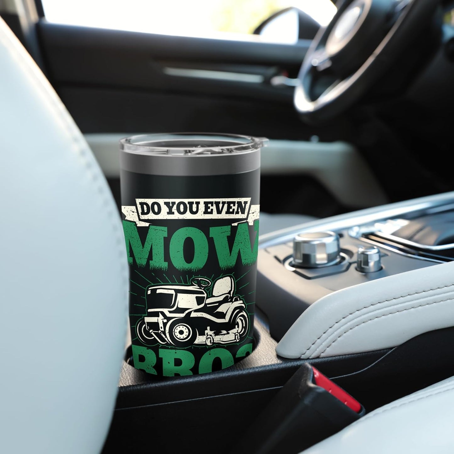 Do you Even Mow Bro Funny Lawn Mower Lawn Mowing Men Stainless Steel Insulated Tumbler