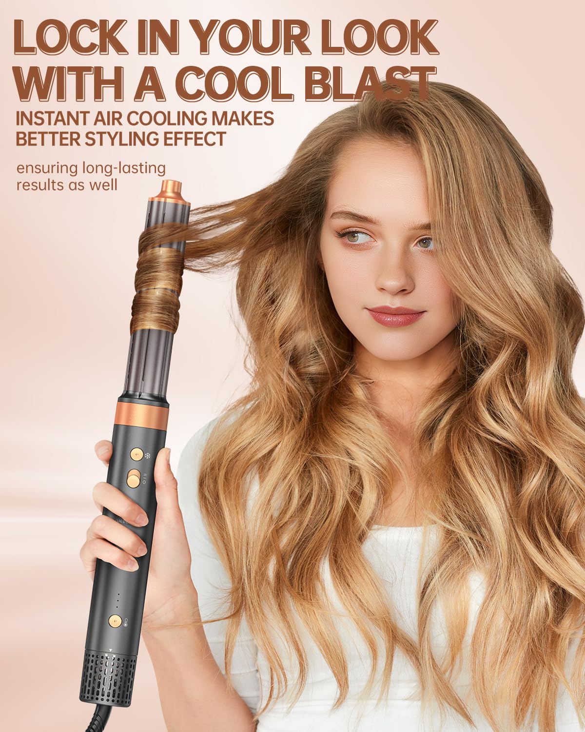 Hair Dryer Brush Air Styler: Dual Voltage 7 in 1 Ionic Multi Styling T