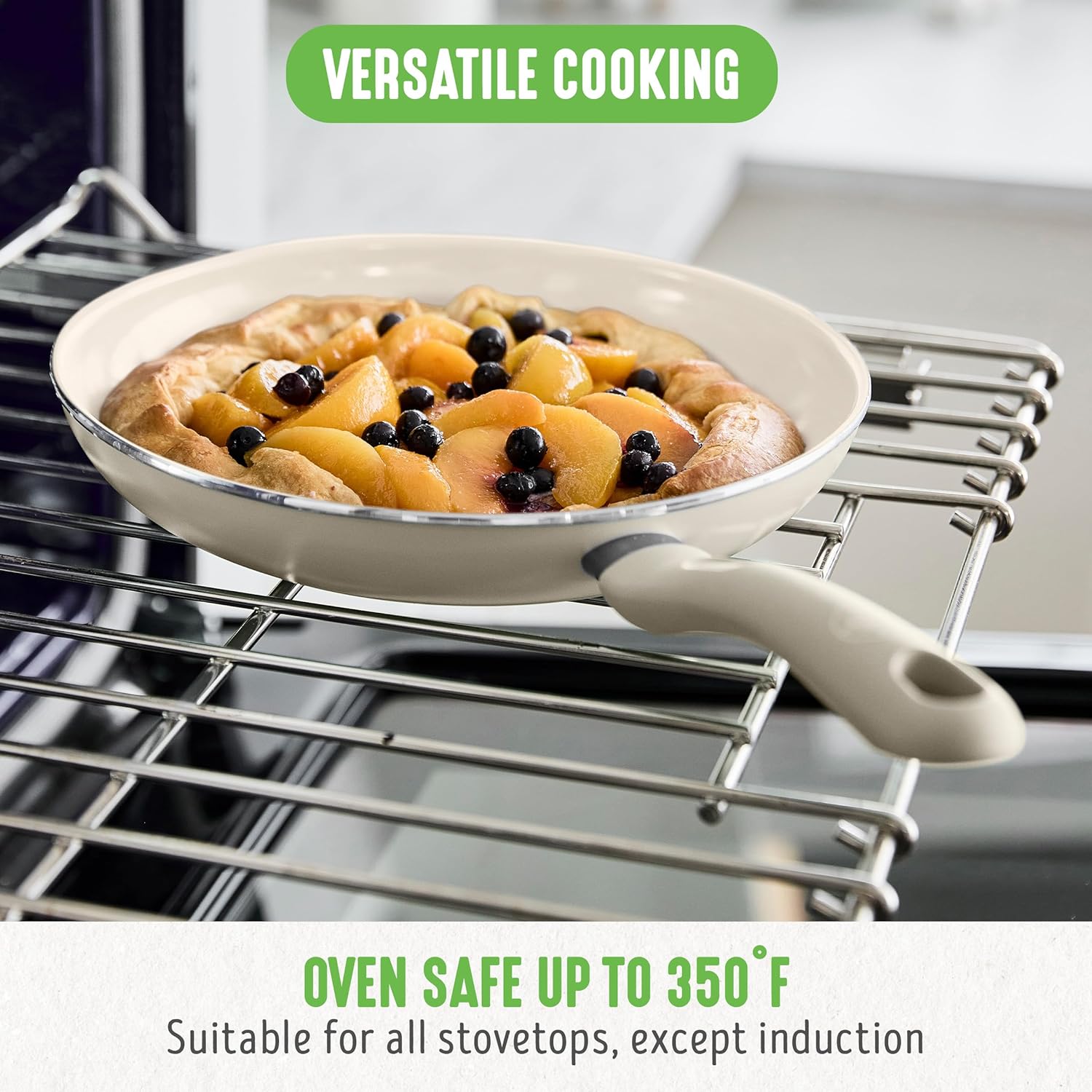 GreenLife 16 Piece Nonstick Cookware Set, Soft Grip Non-Toxic PFAS-Fre