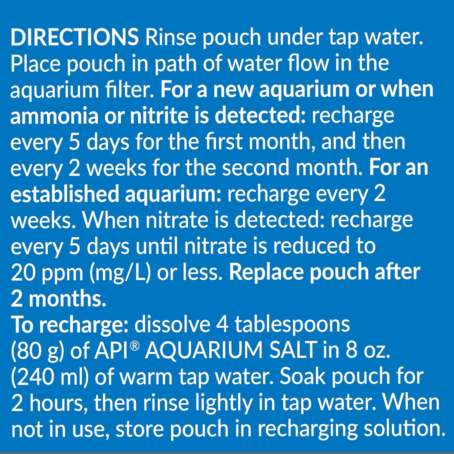 API NITRA-ZORB SIZE 6 Aquarium Canister Filter Filtration Pouch 1-Coun