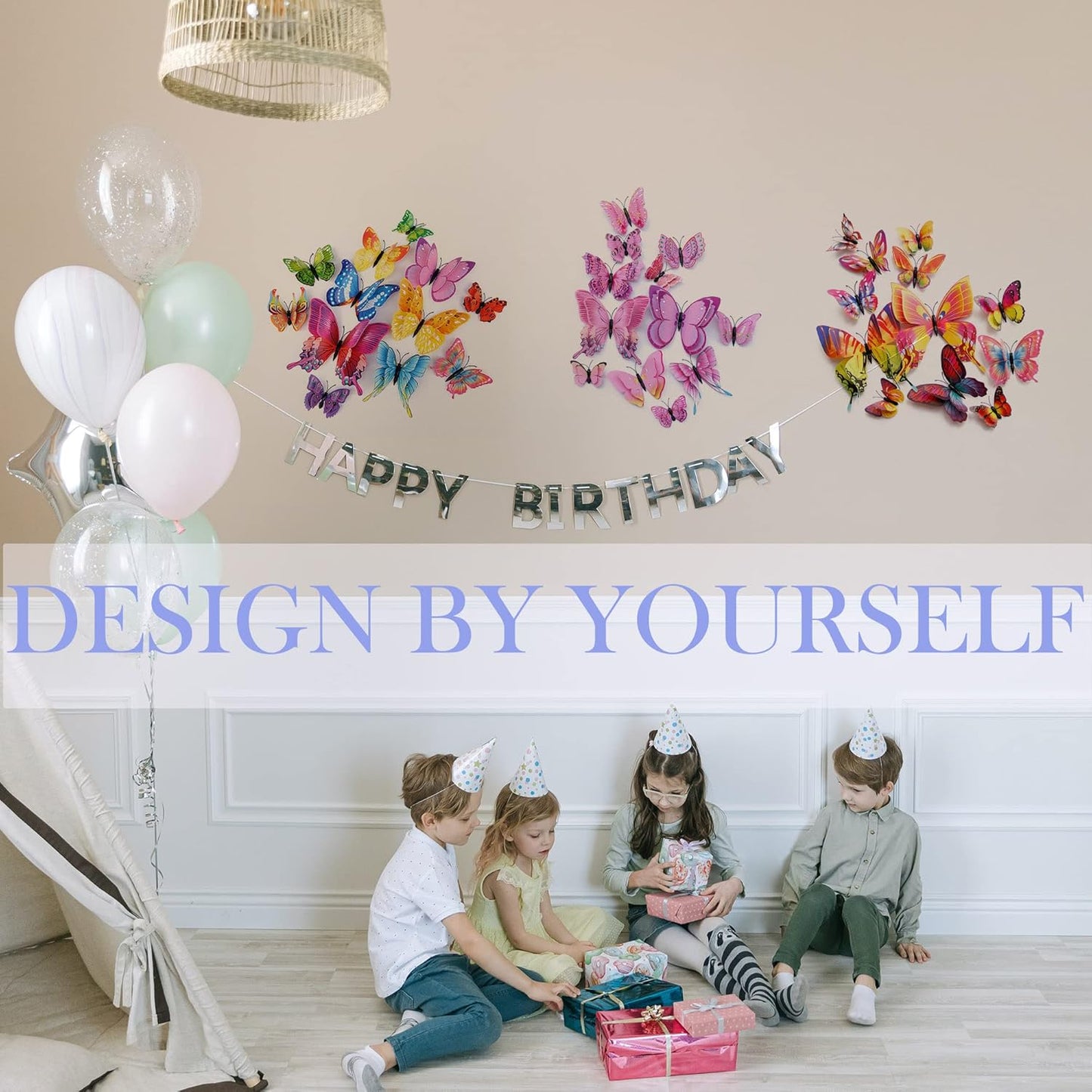 Butterfly Wall Decor 24/48 PCS, 3D Butterflies Stickers for Party Deco