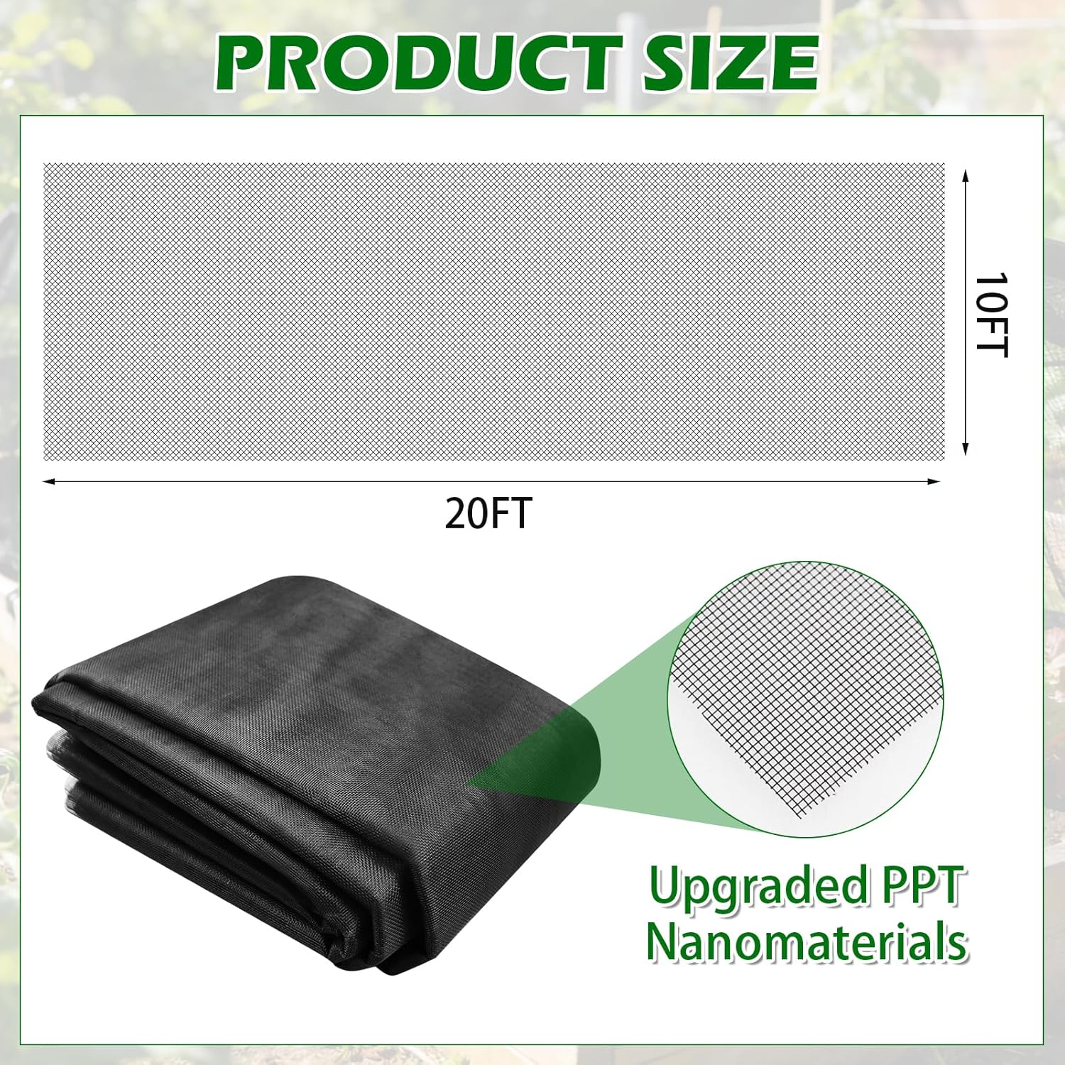 Stronger Garden Mesh Netting for Plants Vegetables Fruits Flowers - 10