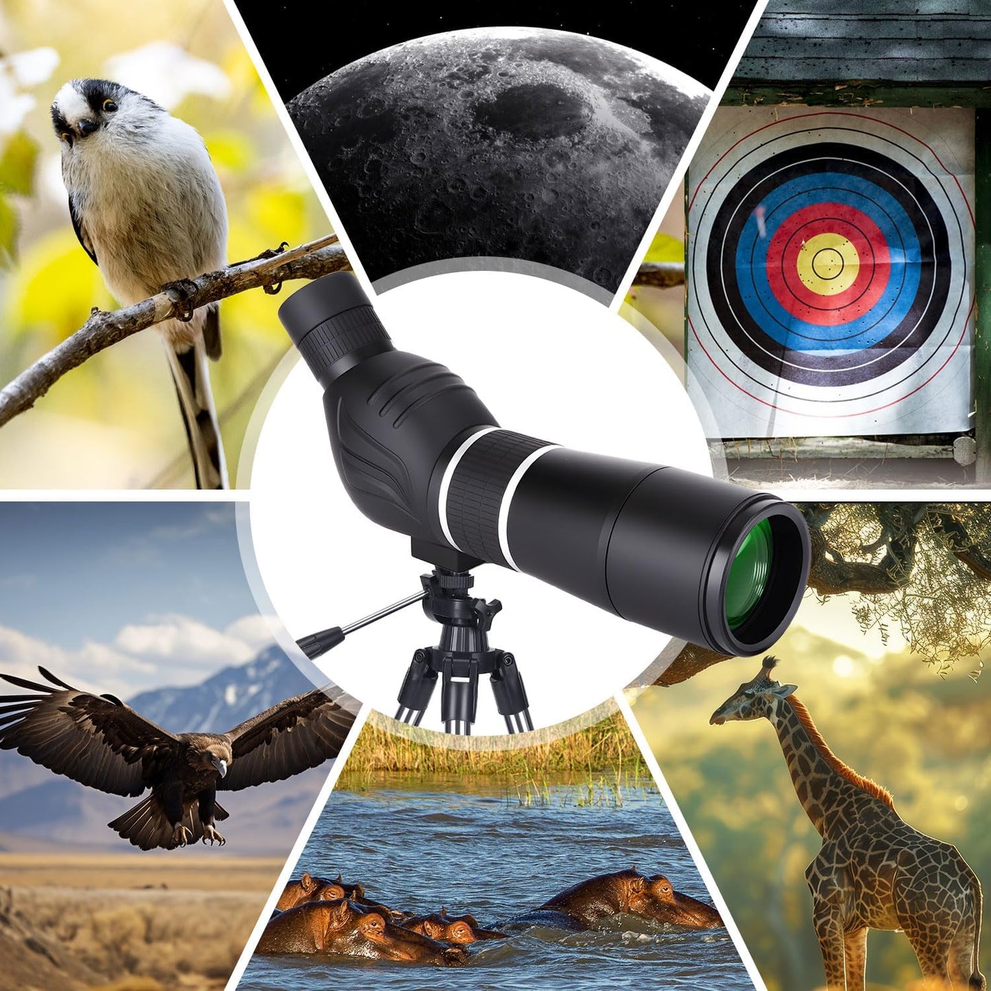 Spotting Scopes,20-65x70 Spotting Scope with Tripod,Phone Adapter and 