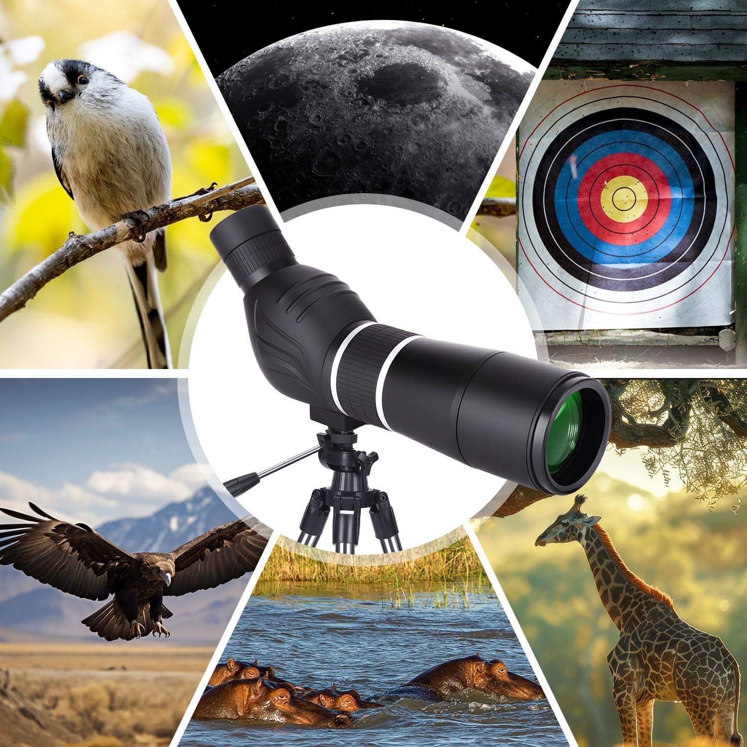 Spotting Scopes,20-65x70 Spotting Scope with Tripod,Phone Adapter and 