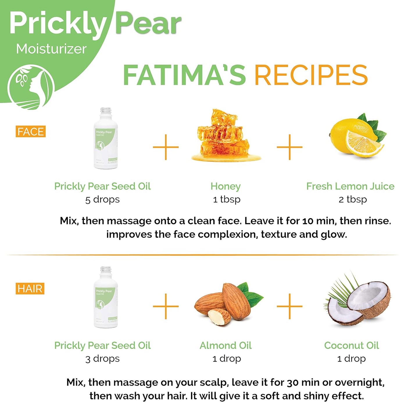 Fatima's Garden Prickly Pear Seed Oil - Organic Anti-Aging Serum, 15ml