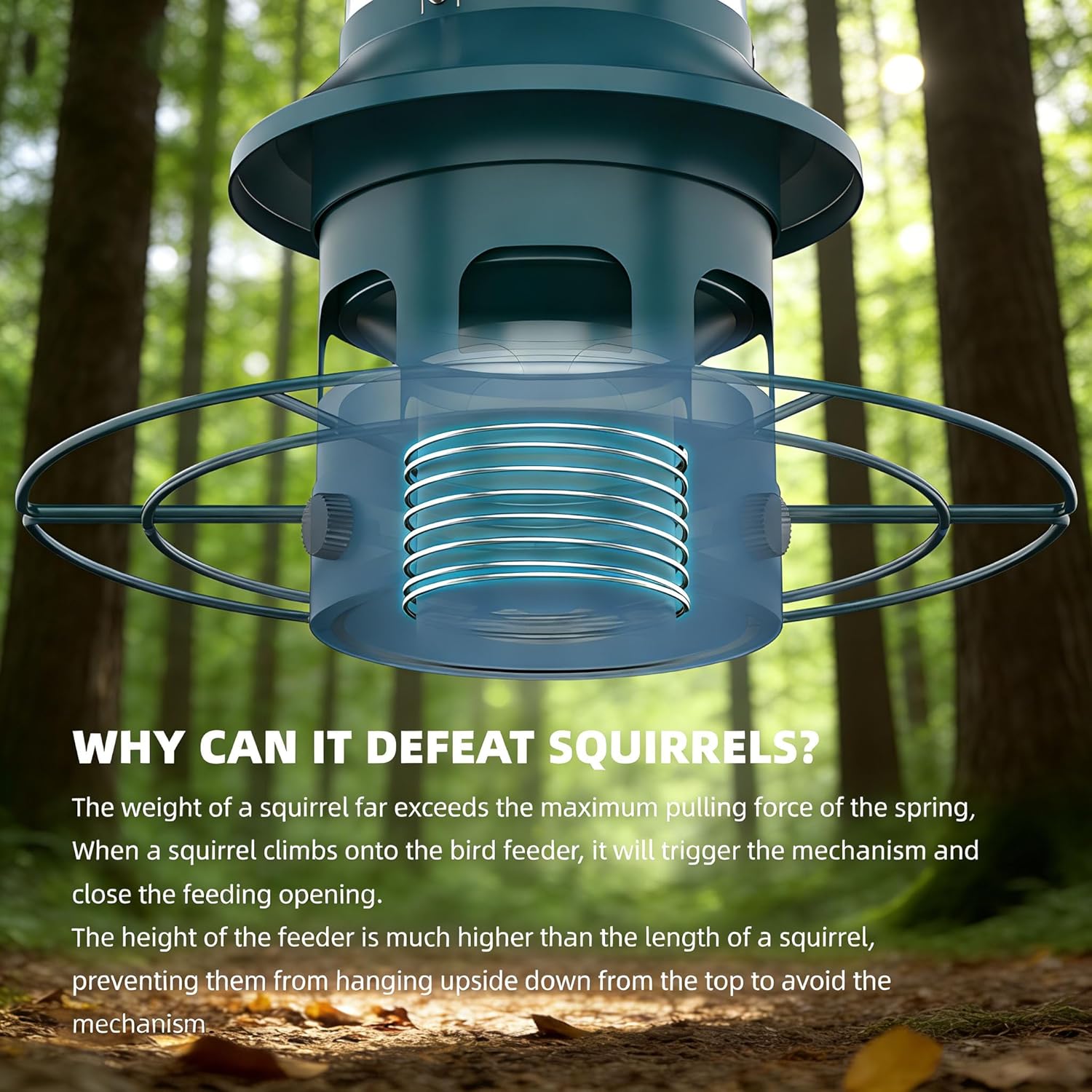 Metal Squirrel Proof Bird Feeders for Outdoors Hanging 4.0 LB Large Ca