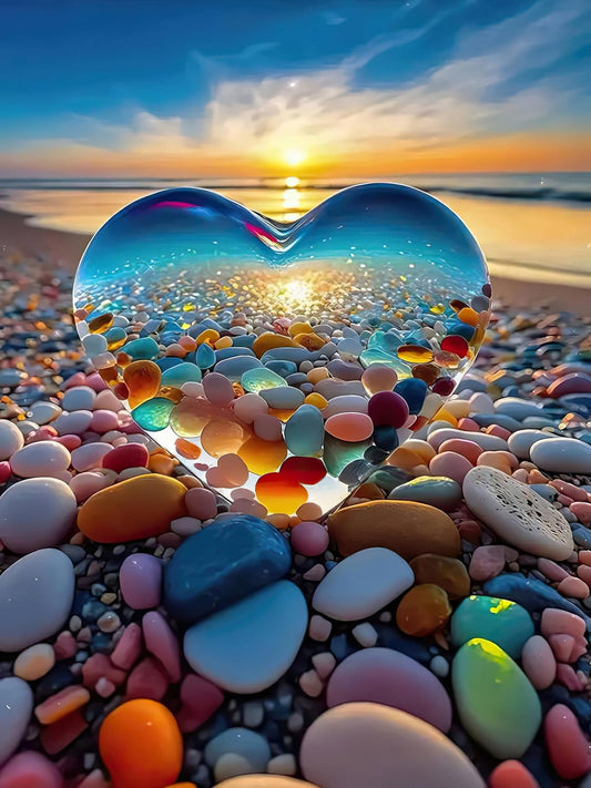 Jigsaw Puzzles for Adults 1000 Pieces, Love Pebbles Beach Puzzle, Impo