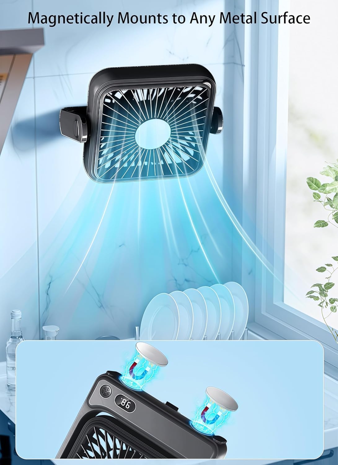 Magnetic Cruise Approved Fan, 5000mAh Ultra-Slim Travel Fan Rechargeable, 4-Speed, Hook Design, Portable Fan for Cruise Ship Cabin, Bedroom Sleeping, Camping, Travel & Cruise Essentials 2026