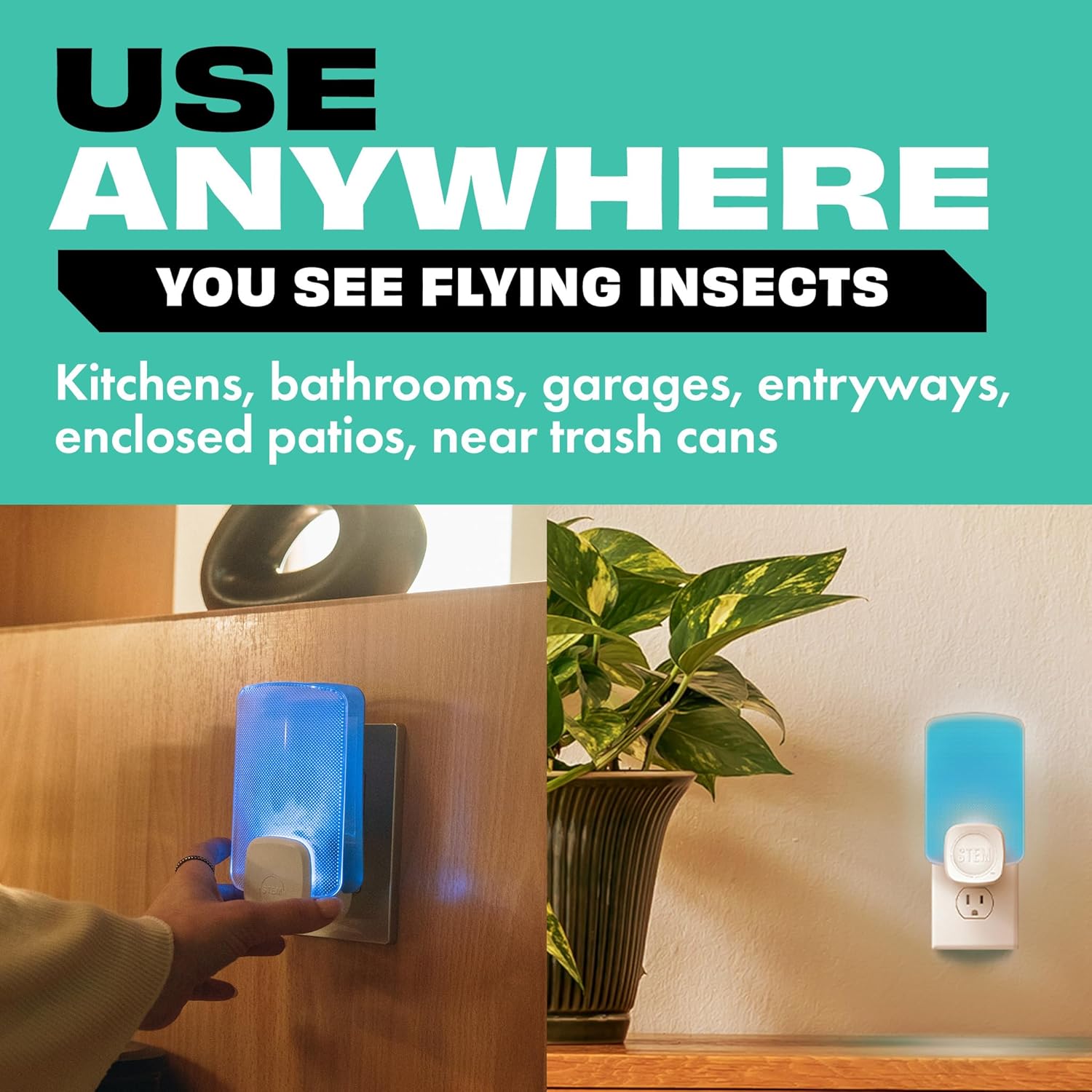 STEM Flying Insect Light Trap Refill Cartridges, Indoor Fruit Fly Trap