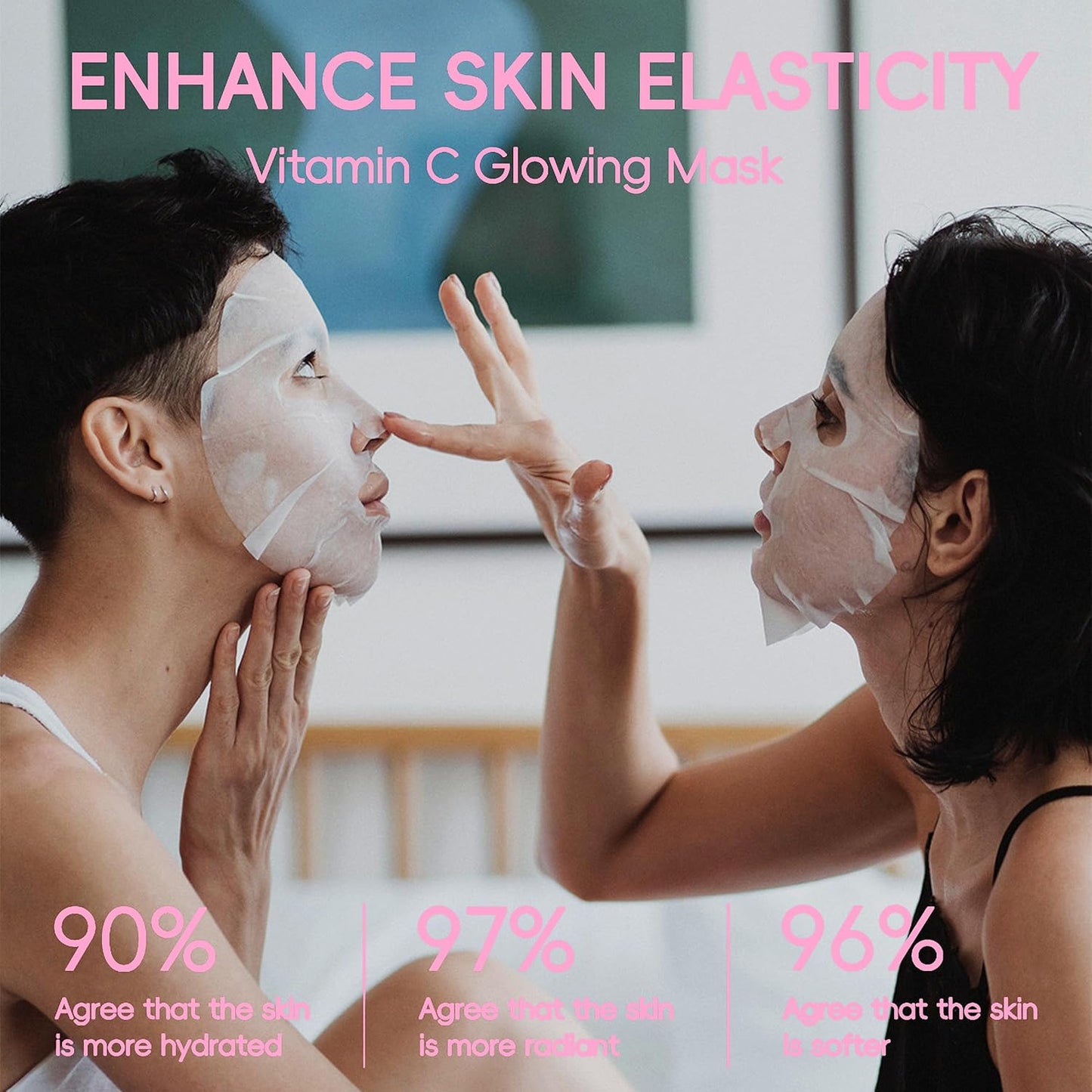 40 Pack Collagen Face Masks Skincare Bulk for All Skin Types,Hydrating