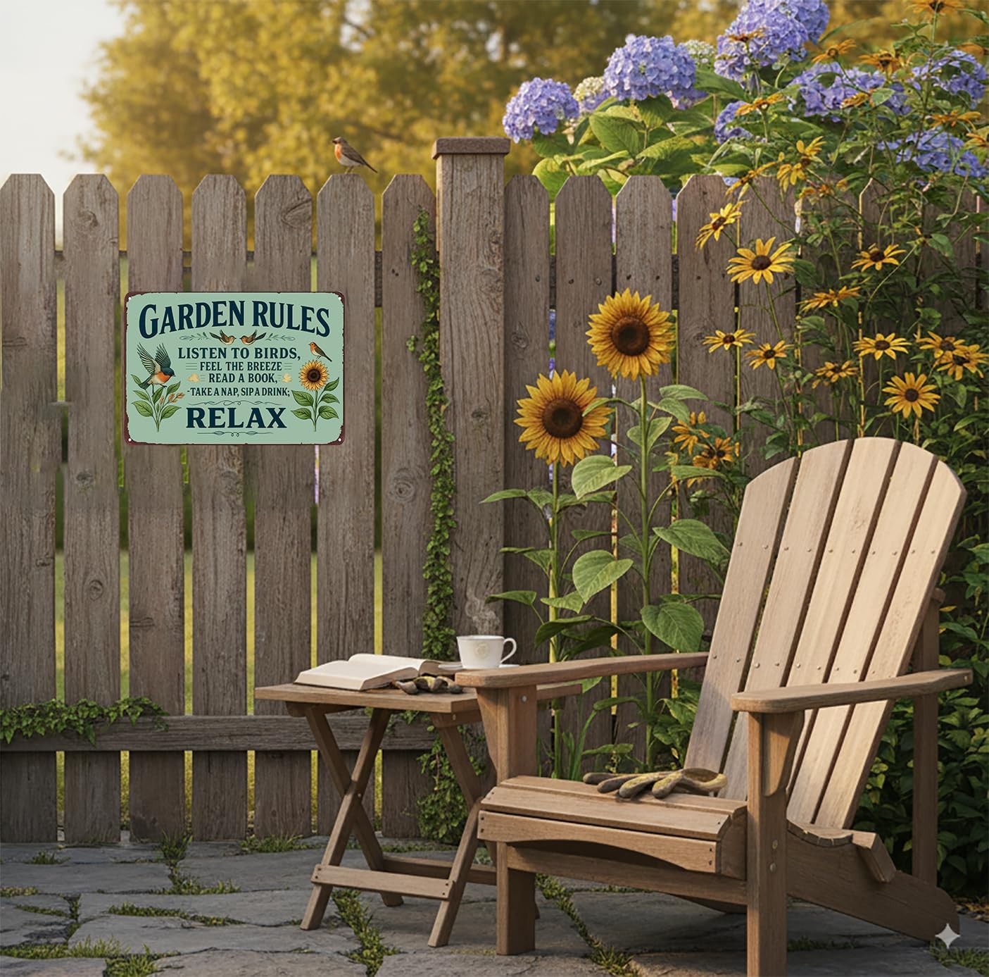 Plants Gifts Garden Rules Vintage Tin Sign for Garden Patio Porch Yard She Shed Decor 8x12 Inch (3945)