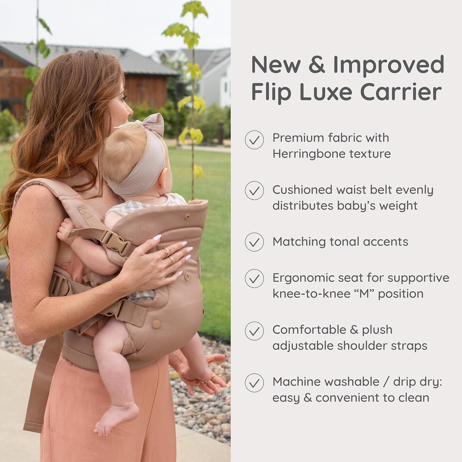 Infantino Flip Luxe 4-in-1 Convertible Baby Carrier, Ergonomic Infant 