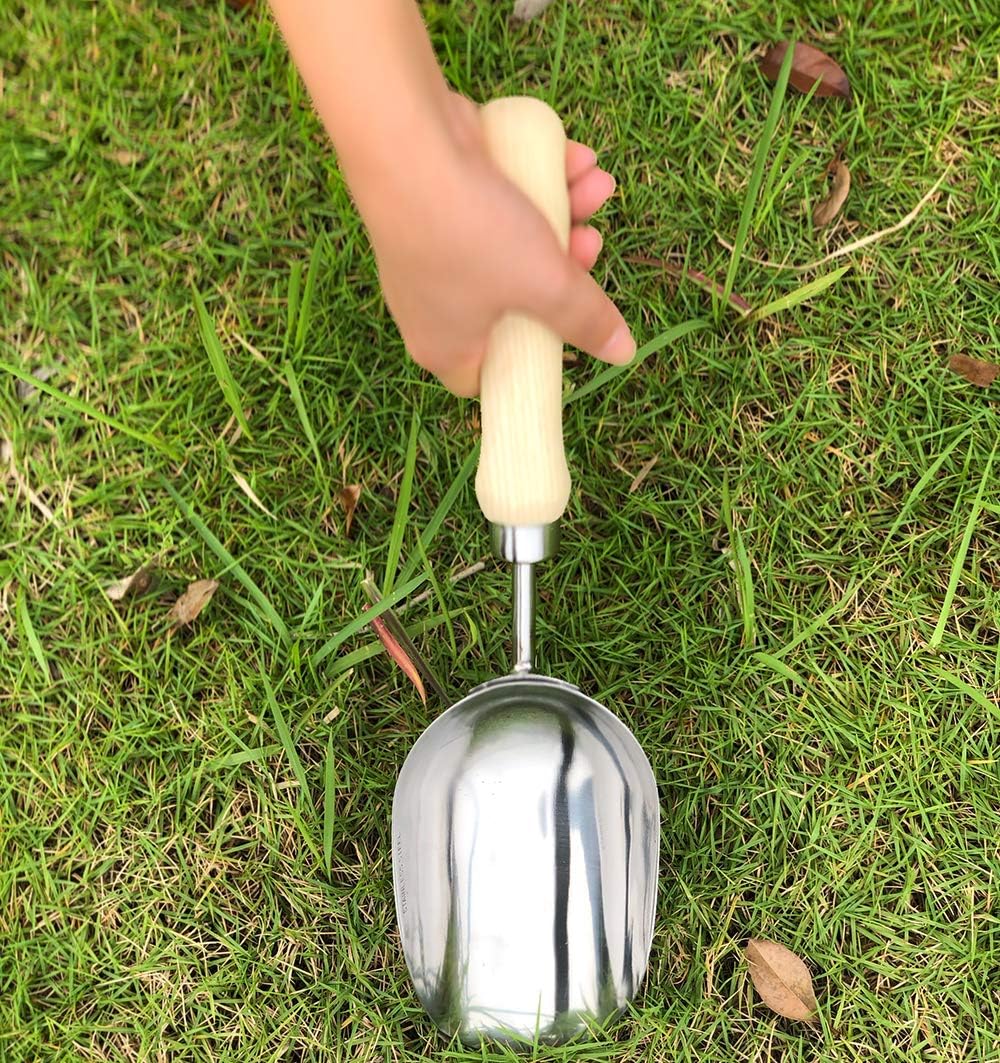 Enjoyer Transplanter Trowel with Ergonomic Grip,Stainless Steel Garden