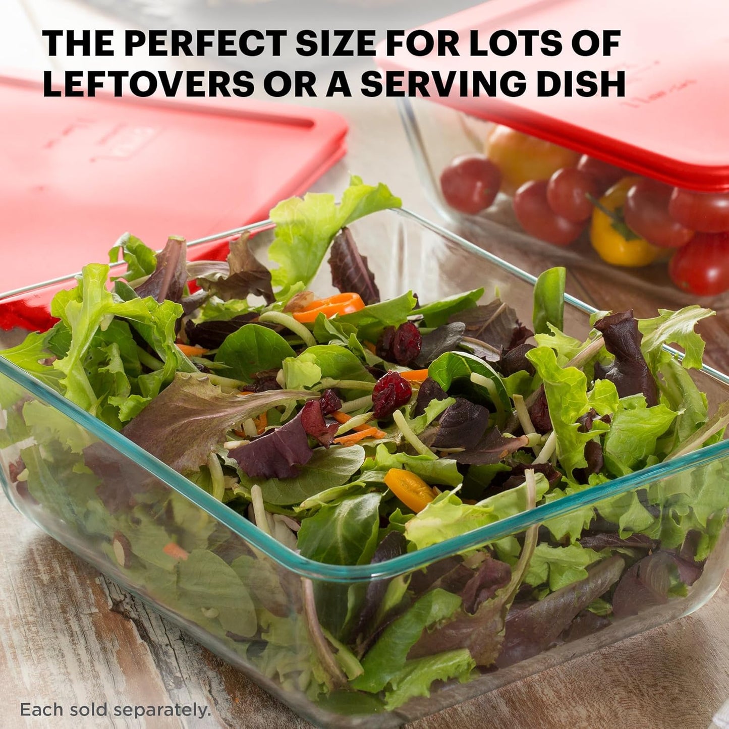 Pyrex Simply Store Glass Food Storage Container, Snug Fit Non-Toxic Pl