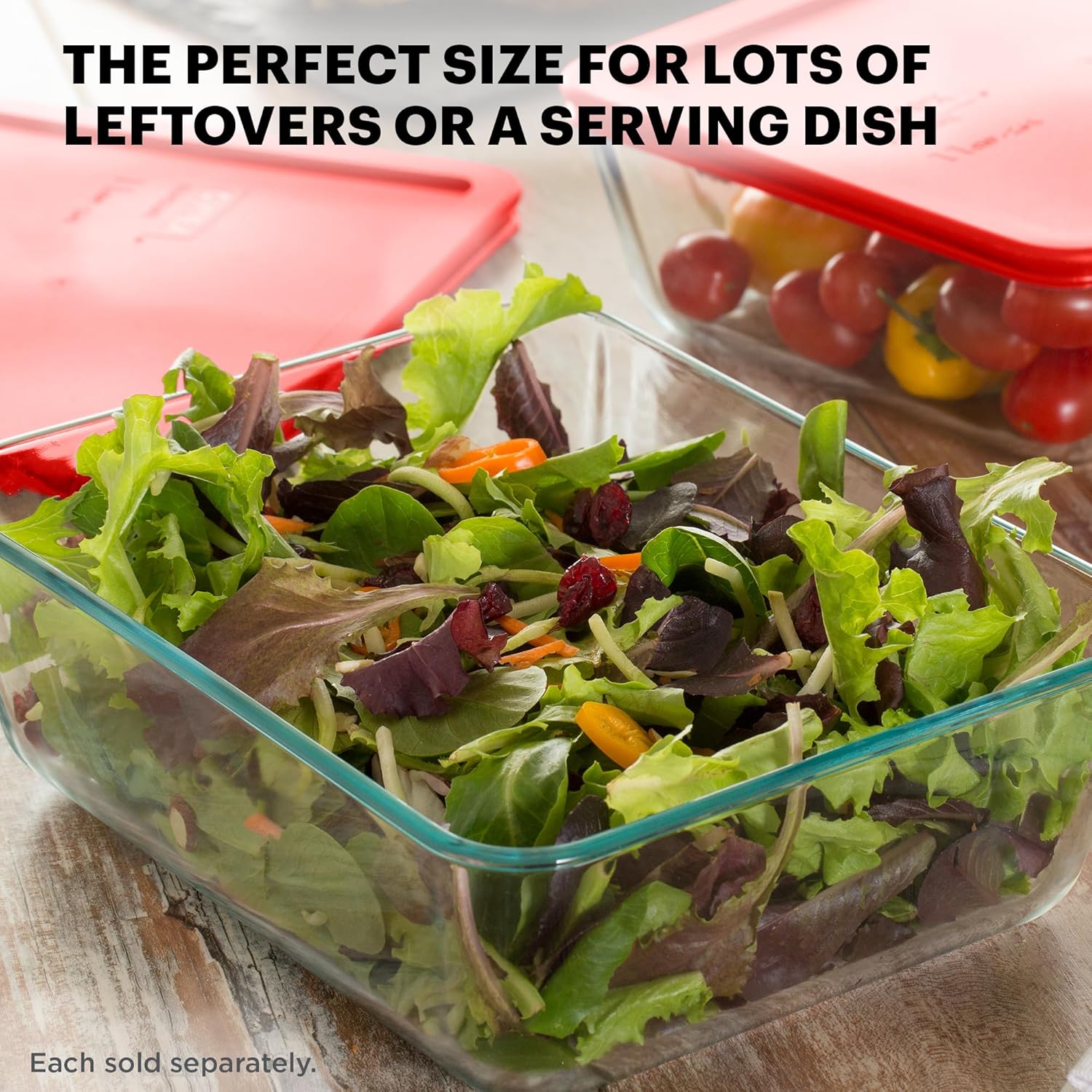 Pyrex Simply Store Glass Food Storage Container, Snug Fit Non-Toxic Pl
