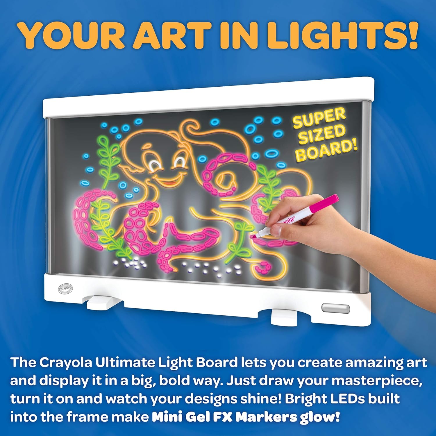 Crayola Ultimate Light Board - White, Kids Drawing Tablet, Gifts for K
