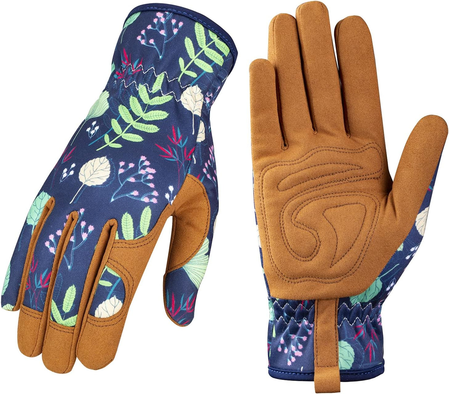 Bamllum Leather Gardening Gloves for Women - Working Gloves for Weedin