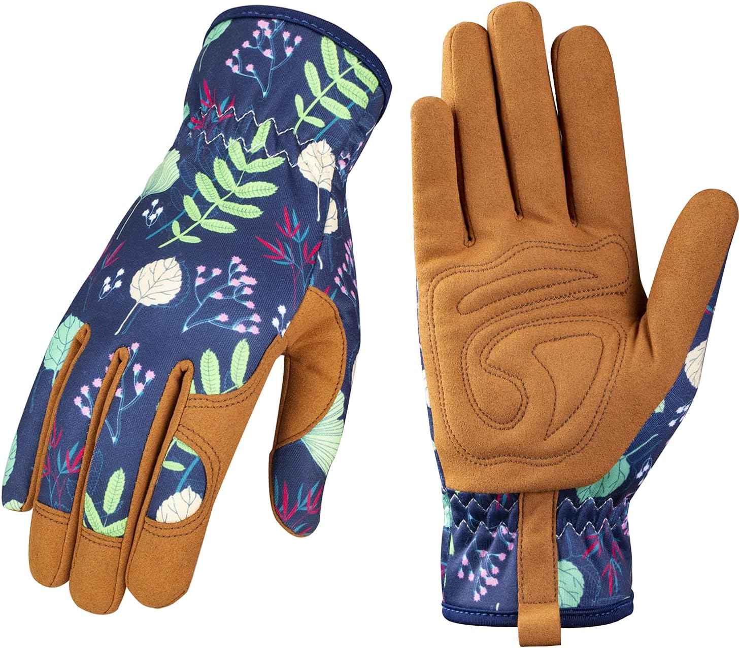 Bamllum Leather Gardening Gloves for Women - Working Gloves for Weedin