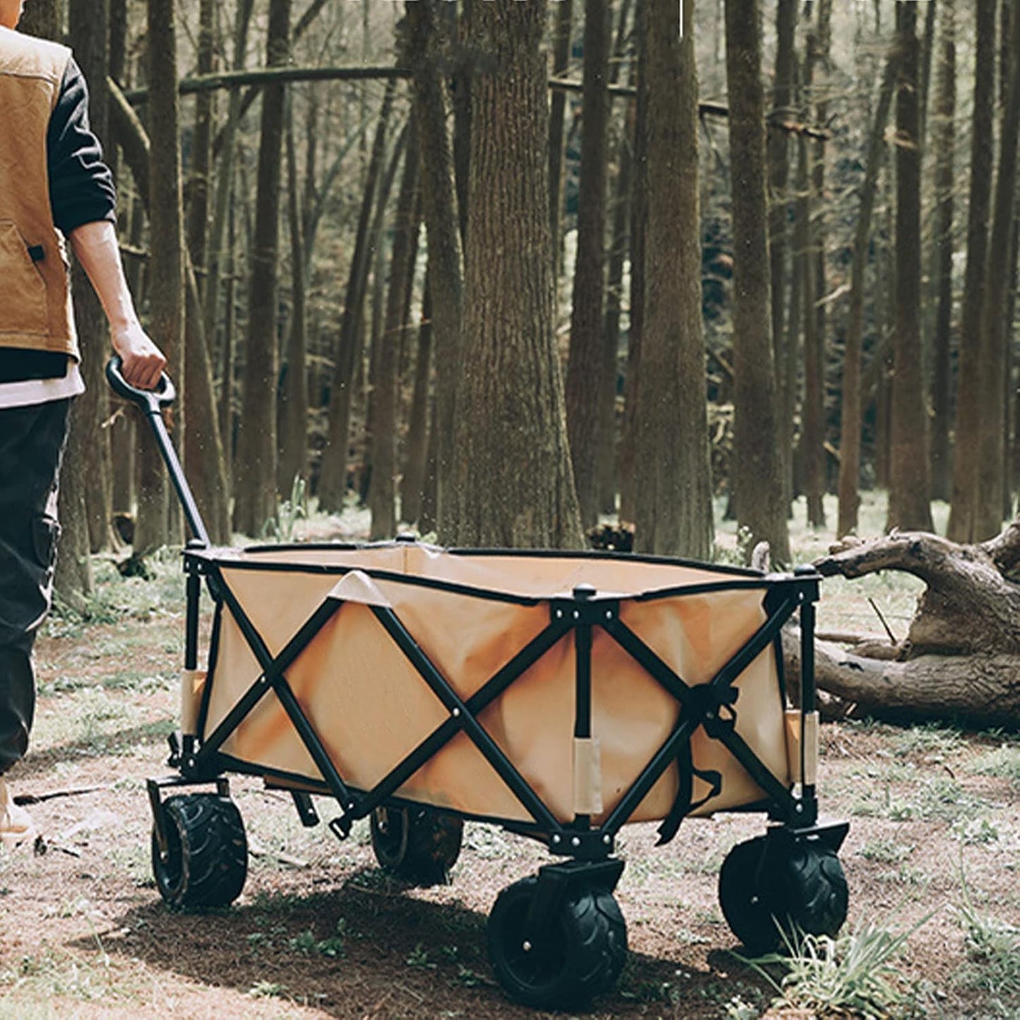 Outdoor Folding Utility Wagon Cart Collapsible Aluminum Alloy Bracket 
