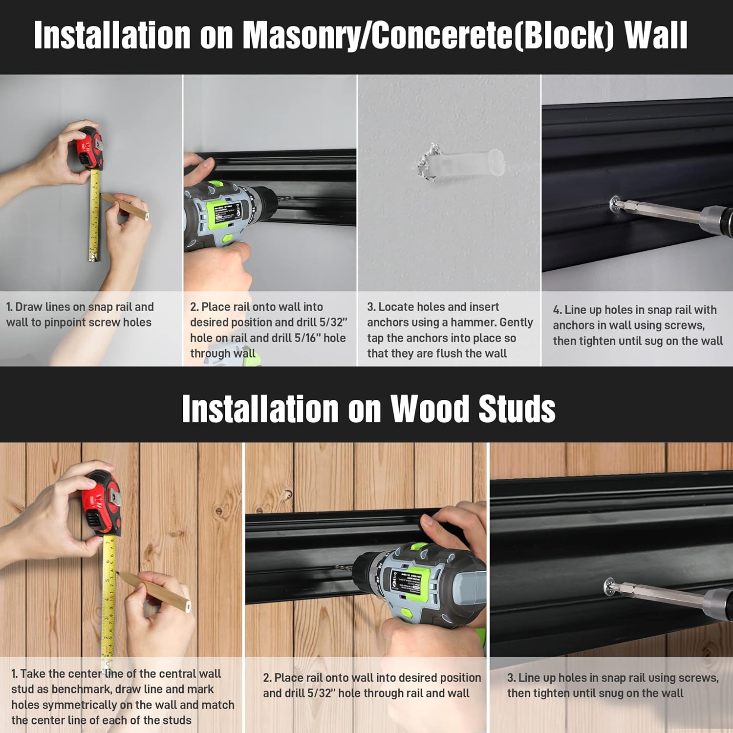 WORKPRO Garage Tool Organizer Wall Mount, Garage Organization Garden T