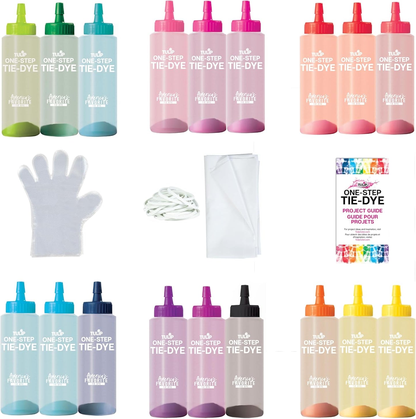 Tulip One Step Tie Dye Kit: Tie Dye Party Supplies, 18 bottles
