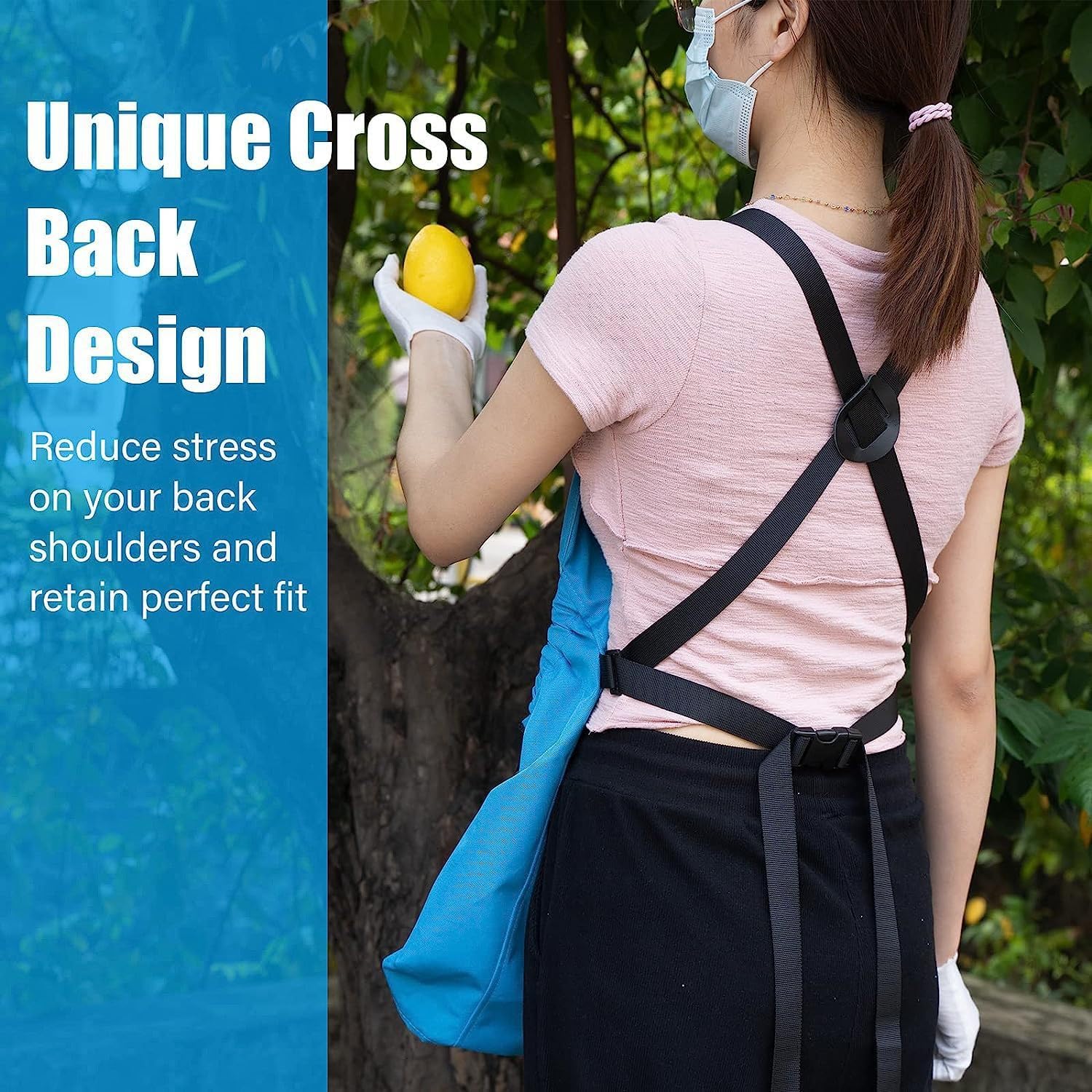 Gardening Apron for Women, Garden Aprons with Pockets, Harvest Apron f