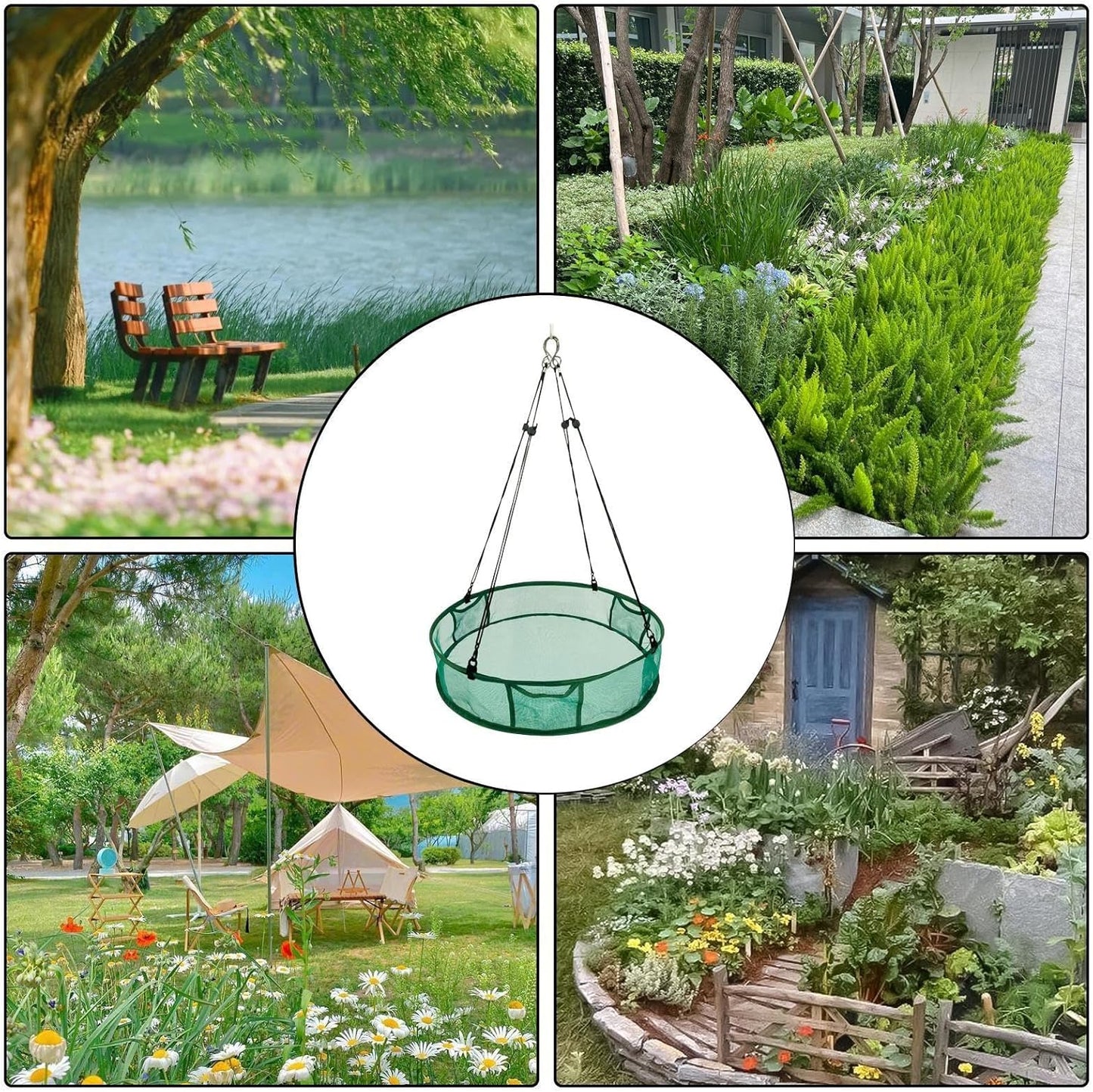 Weatherproof Bird Feeder, Adjustable Hanging Holder, Outdoor Feeder wi